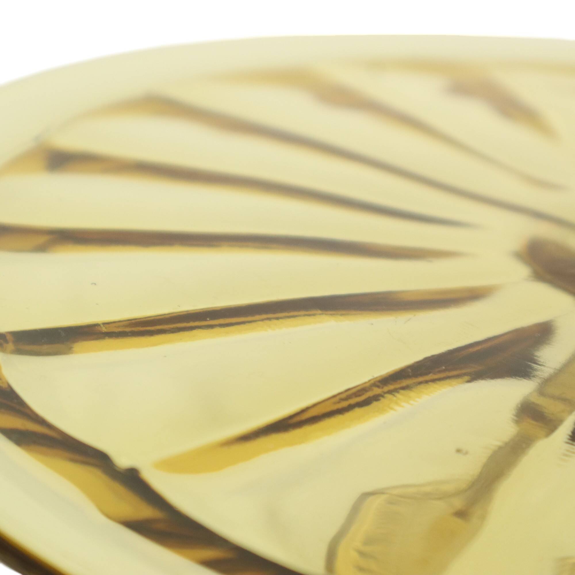 Art Deco Amber Cake Dish Pastry Bowl Depression Glass