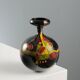 Vintage Verzolini ceramic vase with colourful decoration, Italy, 1970s.
