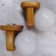 Pair of Scandinavian pine and opaline wall lights, 1980