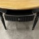 Elegant extendable oak table and black legs, 6/16 covers