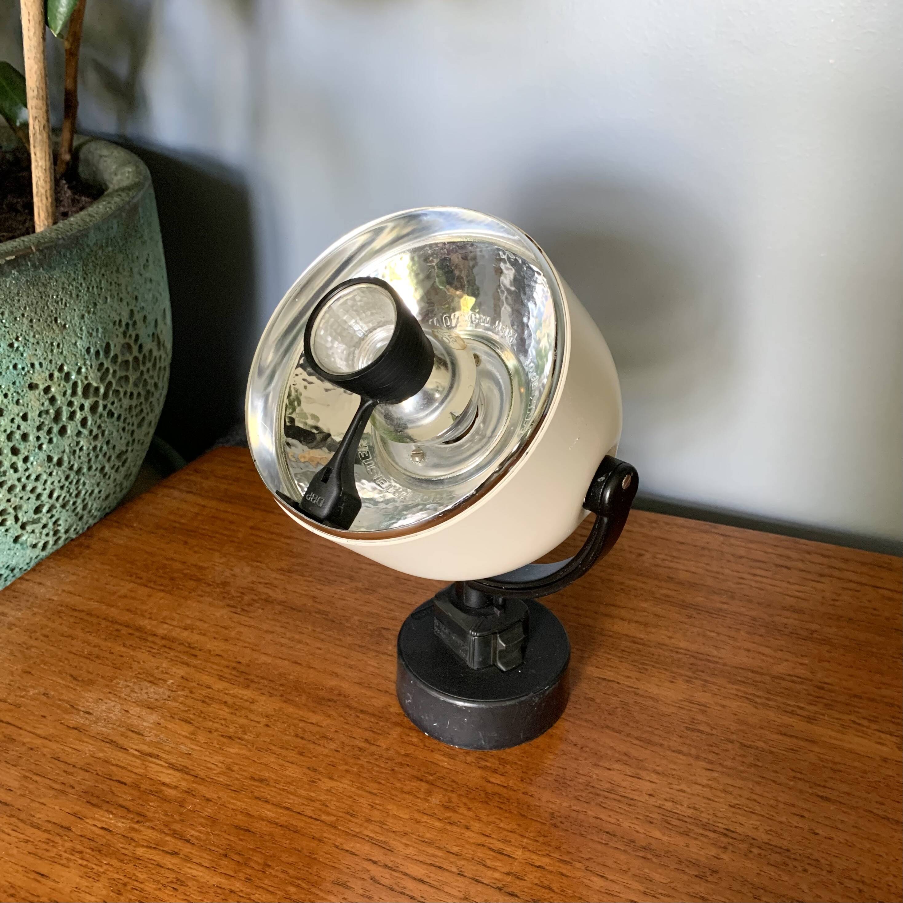 Pair of Hoffmeister cream and black spotlights 1960/1970