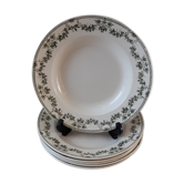 Set of 6 hollow plates Badonviller champagne model