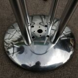 Set of 6 aluminum and wood bar stools in the Amat-3 style for Knoll, vintage 1990