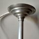 White opaline globe suspension on stem and aluminum metal structure