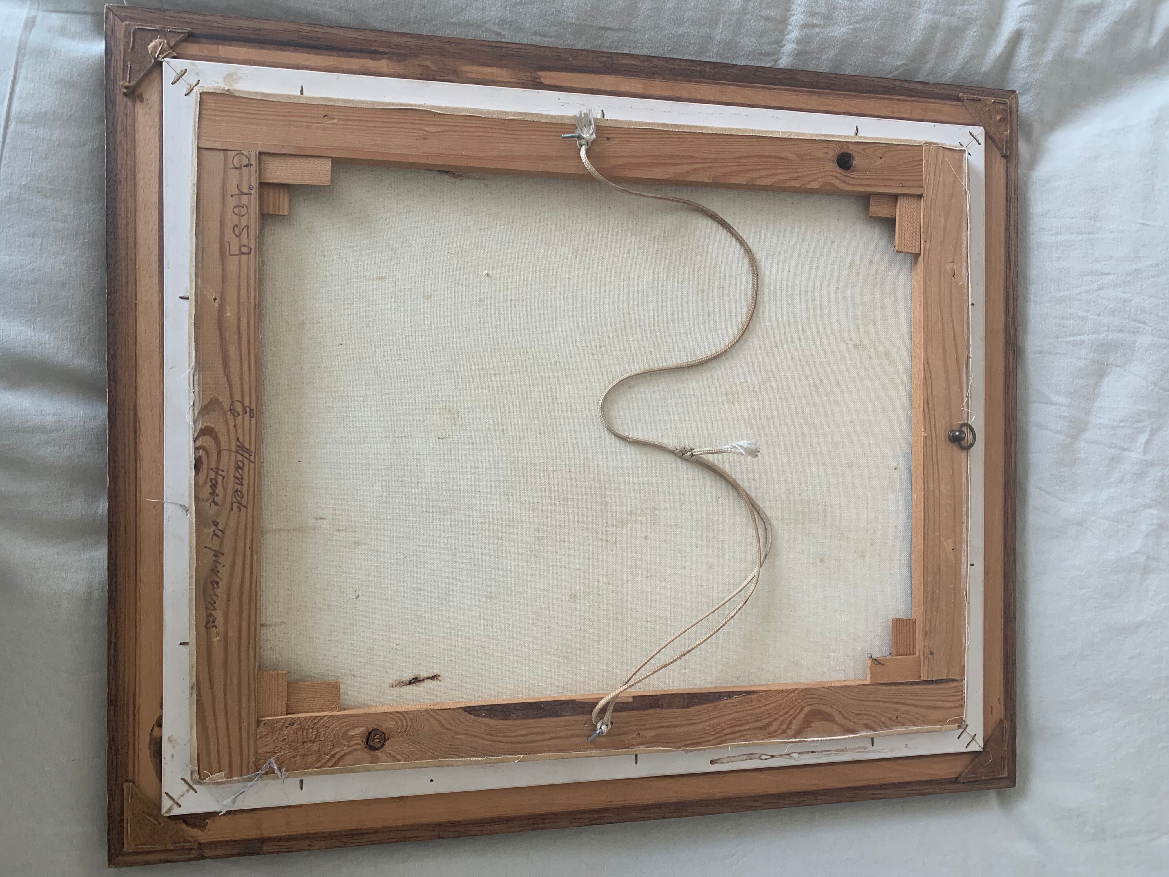 Oil on canvas peonies 1950