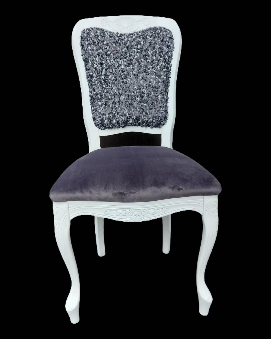 Louis XV style chair with haute couture fabric