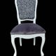Louis XV style chair with haute couture fabric