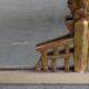 mirror carved wood painted gold st Louis XVI 116x153cm