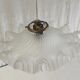 Pleated glass lampshade - mid 20th century