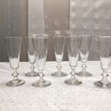 Set of seven champagne flutes