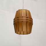 Mid-Century Wooden Cocoon Pendant Lamp