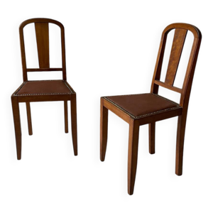 lot de 2 chaises en bois