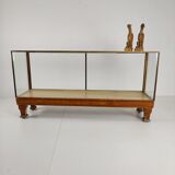 Comptoir de magasin ancien en laiton anglais – modèle étroit avec mesures en yards