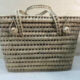 Doum palm leaves rectangular storage trunk 50cm argana model