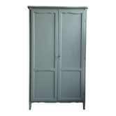 Armoire vintage vert de gris (rénovée)