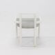Posy Modern Side Chair in White Lacquered Wood 1980s