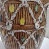 Pitcher "barrel" glazed terracotta