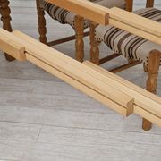 Danish dinning set of table and four chairs in oak and wool.