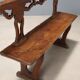 Antique walnut wood bench, Italy, 18th century