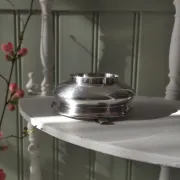 Small antique silver-plated metal ashtray English E.P.N.S.
