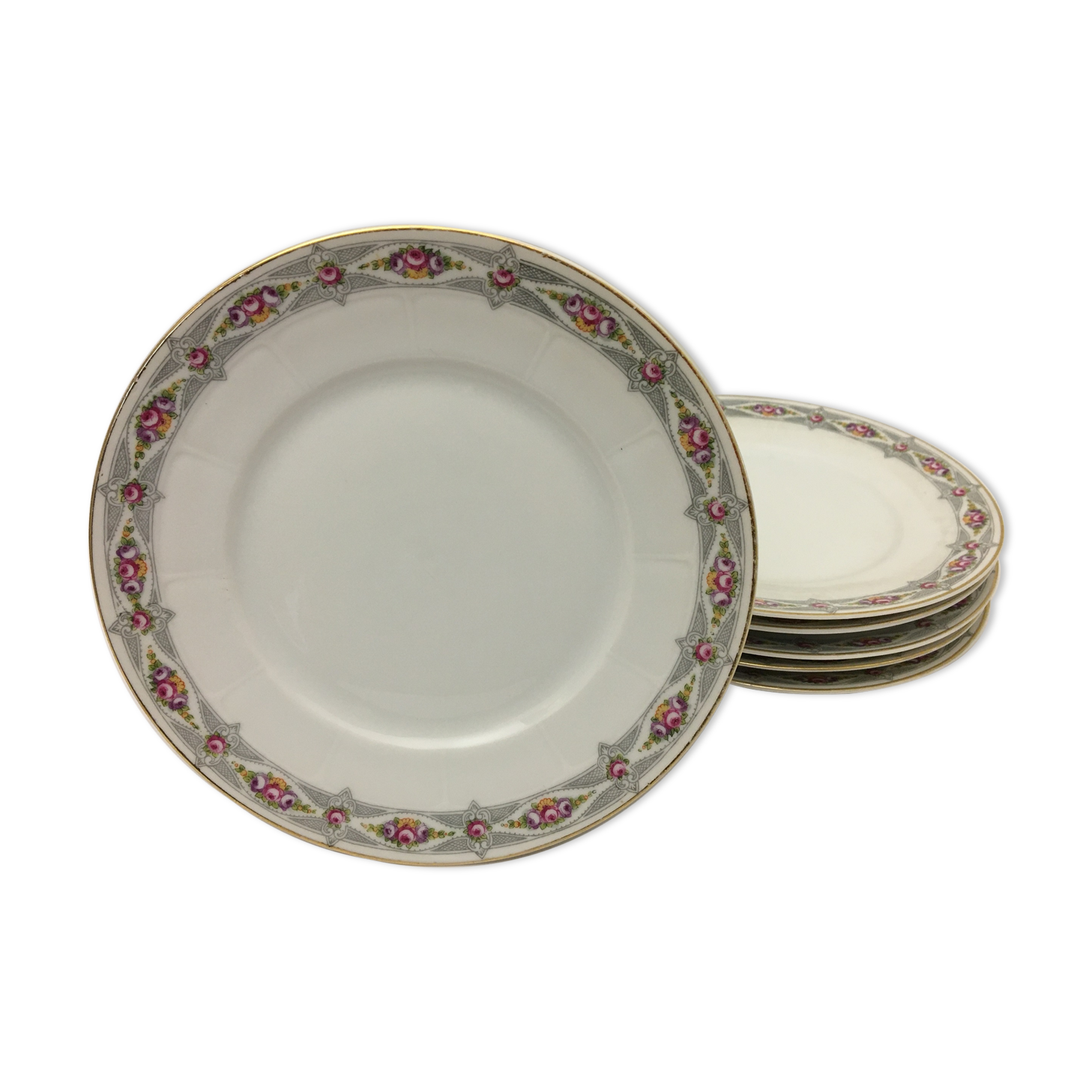 Set of 6 Dessert Plates "PAUL MULLER SELB"