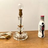 Art deco crystal blade base Val St Lambert Belgium glass & mirror