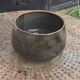 Glazed ceramic pot cover, brown, vintage 1970