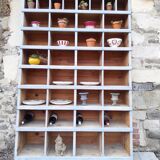 Shelf with lockers