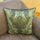 Neoclassical Medusa Medallion Cushion, Black Piped Jacquard Pillow Cover