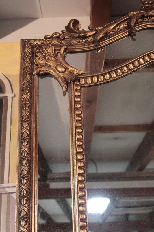Reserves XIX 170x110cm Golden wooden mirror