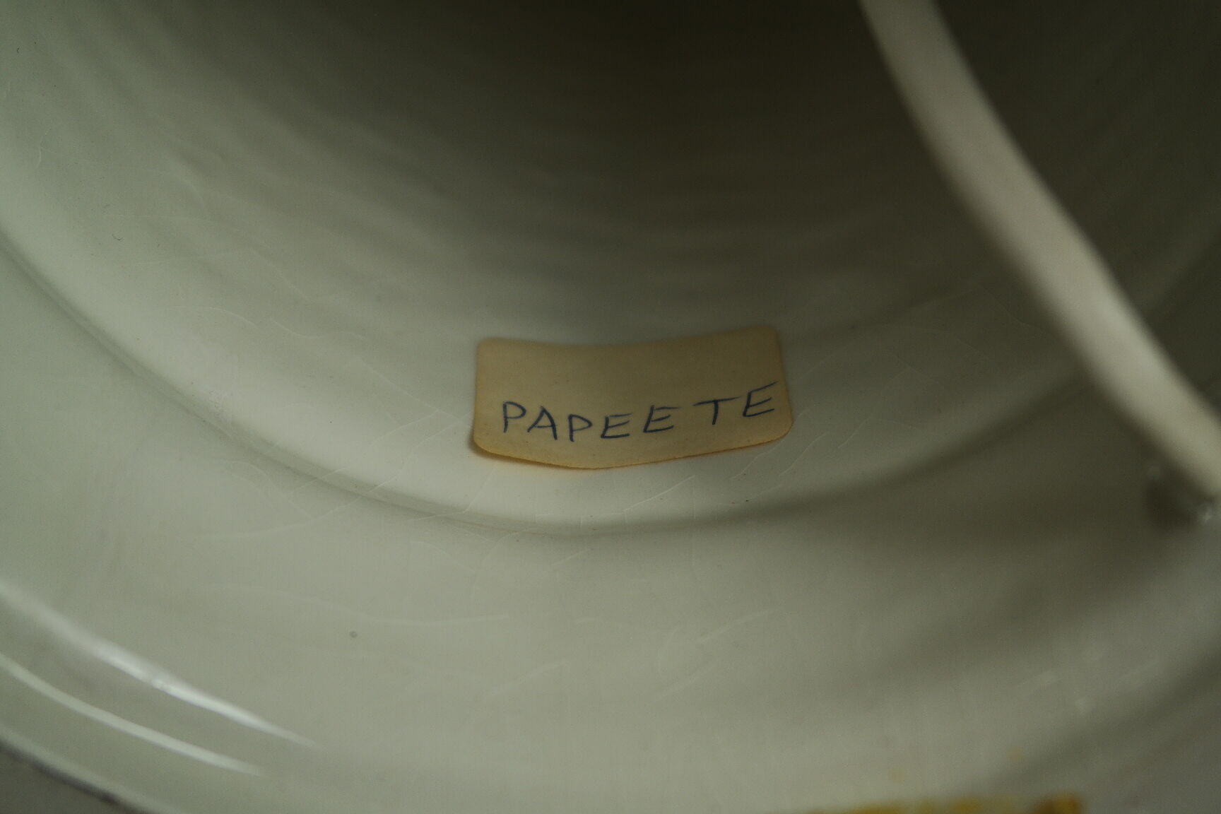 Pair of legs of ceramic lamp basketry italy vintage