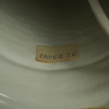 Pair of legs of ceramic lamp basketry italy vintage