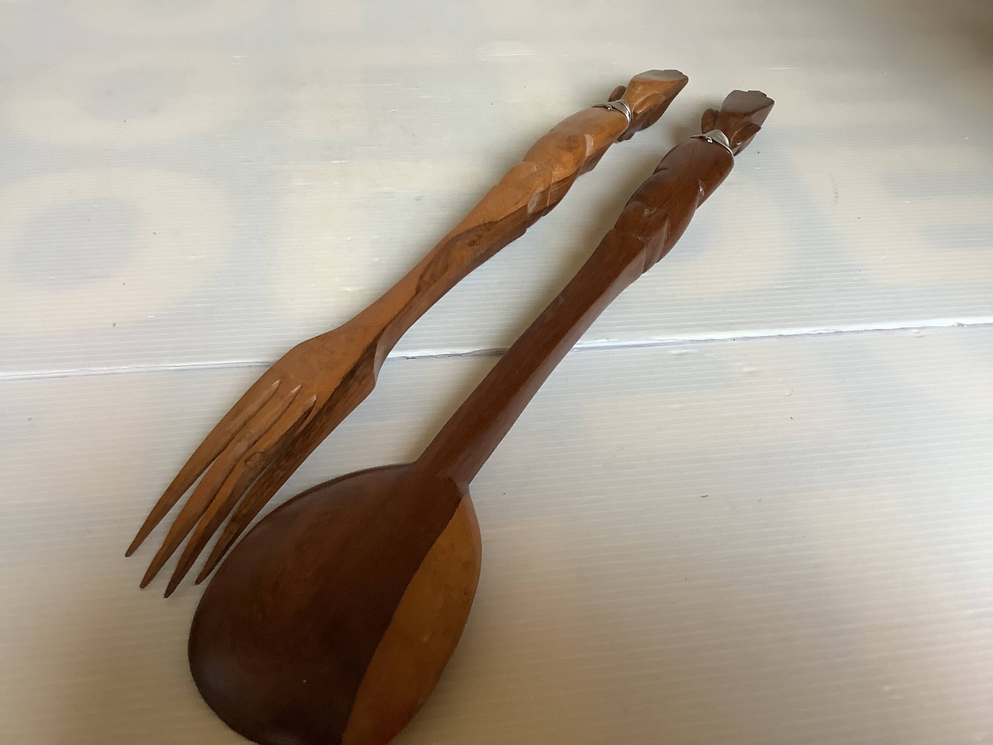 Large wooden cutlery from Africa