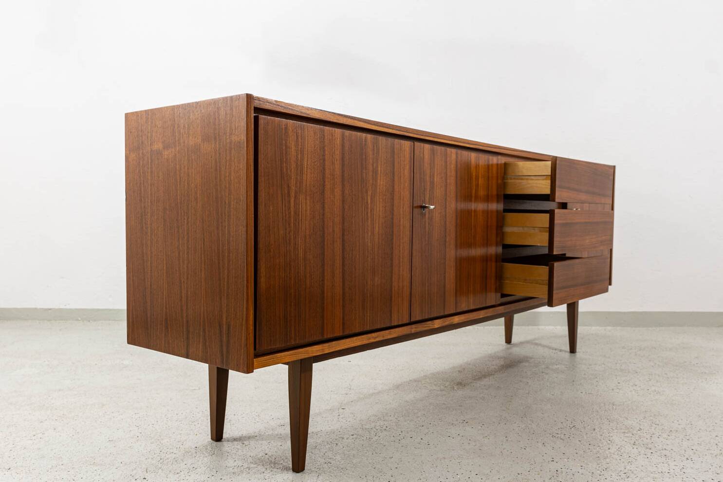 Vintage long Sideboard by SFM, Poland, 1970s
