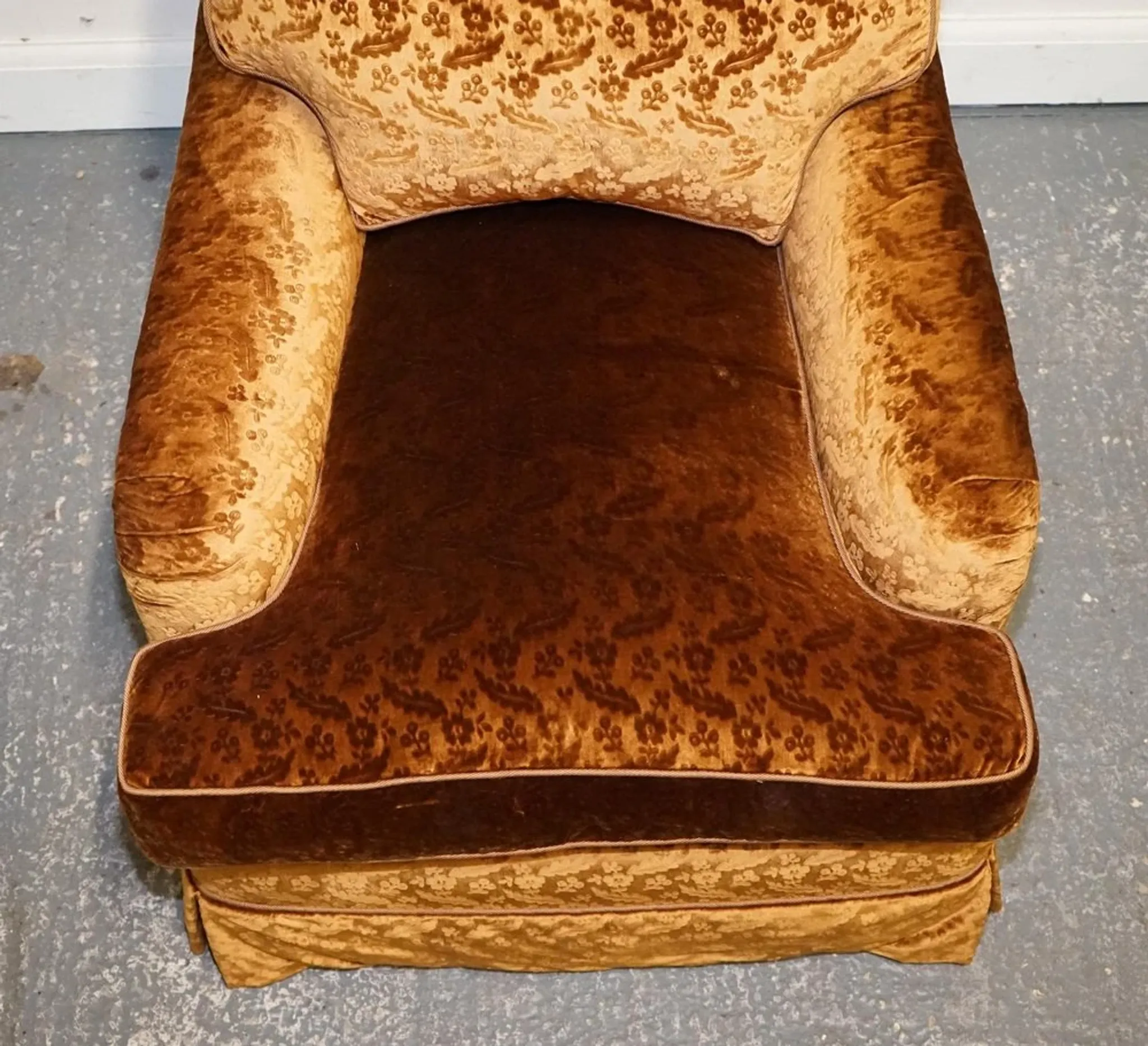 Connaught Vintage Velvet Armchairs by Dudgeon London, Set of 2