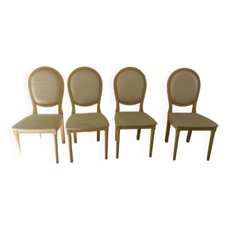 Lot de 4 chaises blanches