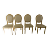 Set of 4 white chairs