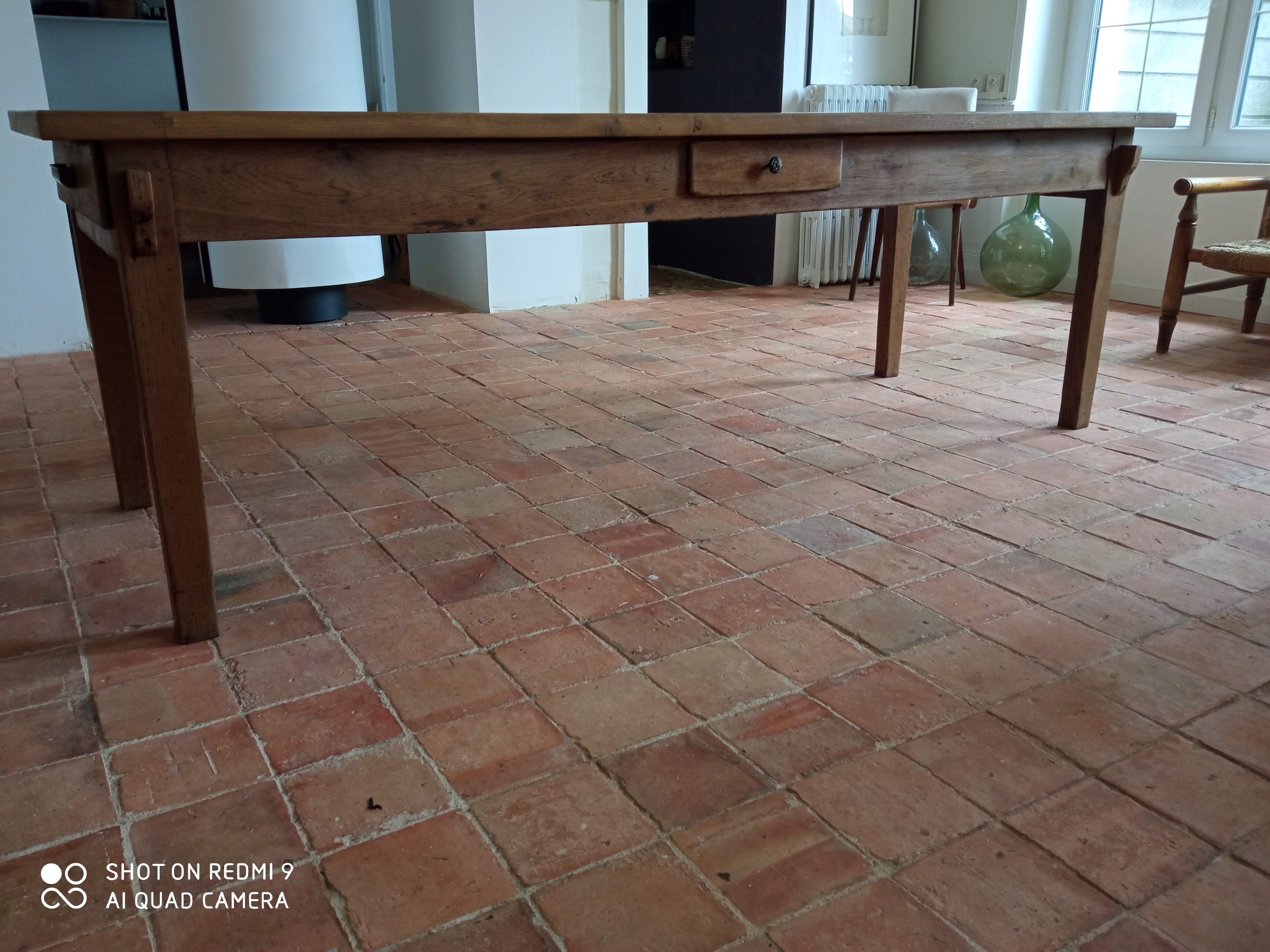 Old oak farmhouse table 80x226 cm