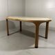 Vivai del Sud rattan & travertine dining table Italy 1960’s