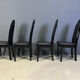 Postmodern lacquered wood Italian dining chairs, 1980s