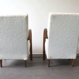 Pair of armchairs by Jindřich Halabala, circa 1930, Czechoslovakia.