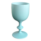 Blue opaline glass goblet from Portieux