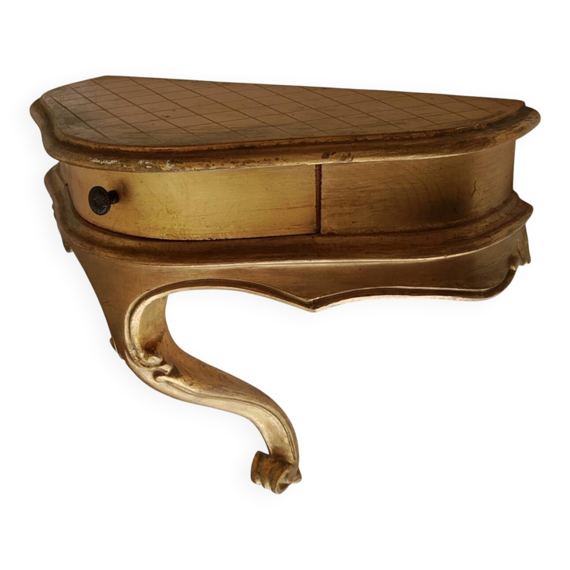 Vintage Italian wall console in Florentine/Louis XV style.