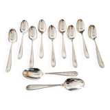 Christofle - Set of 11 Marot table spoons in silver-plated metal