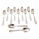 Christofle - Set of 11 Marot pattern silver-plated table spoons
