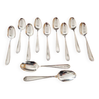 Christofle - Set of 11 Marot table spoons in silver-plated metal