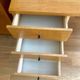 1960s vintage Scandinavian desk in golden oak