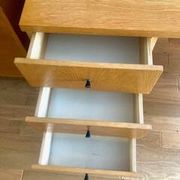 Bureau vintage scandinave 1960 chene dore
