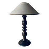 Turned wooden chalet lamp