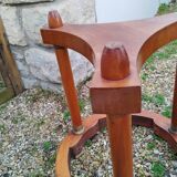 Empire style pedestal table with marble top
